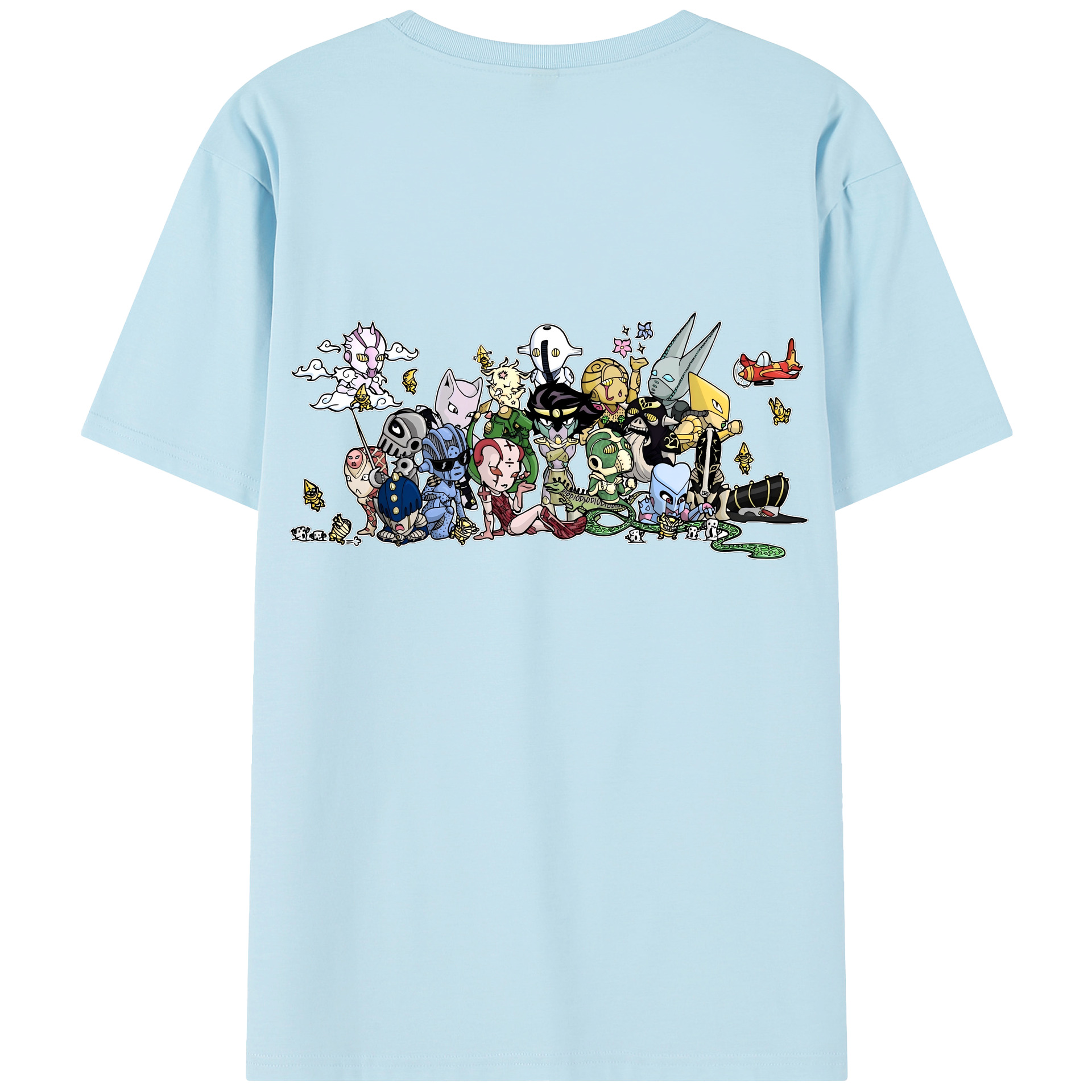 （画像用） ジョジョの奇妙な冒険 JoJo's Bizarre Adventure 綿100％半袖Tシャツ（背面プリント）